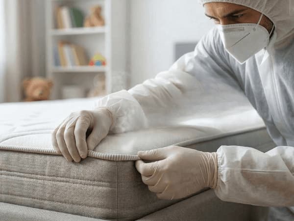 Intervento di disinfestazione cimici da letto in una camera privata